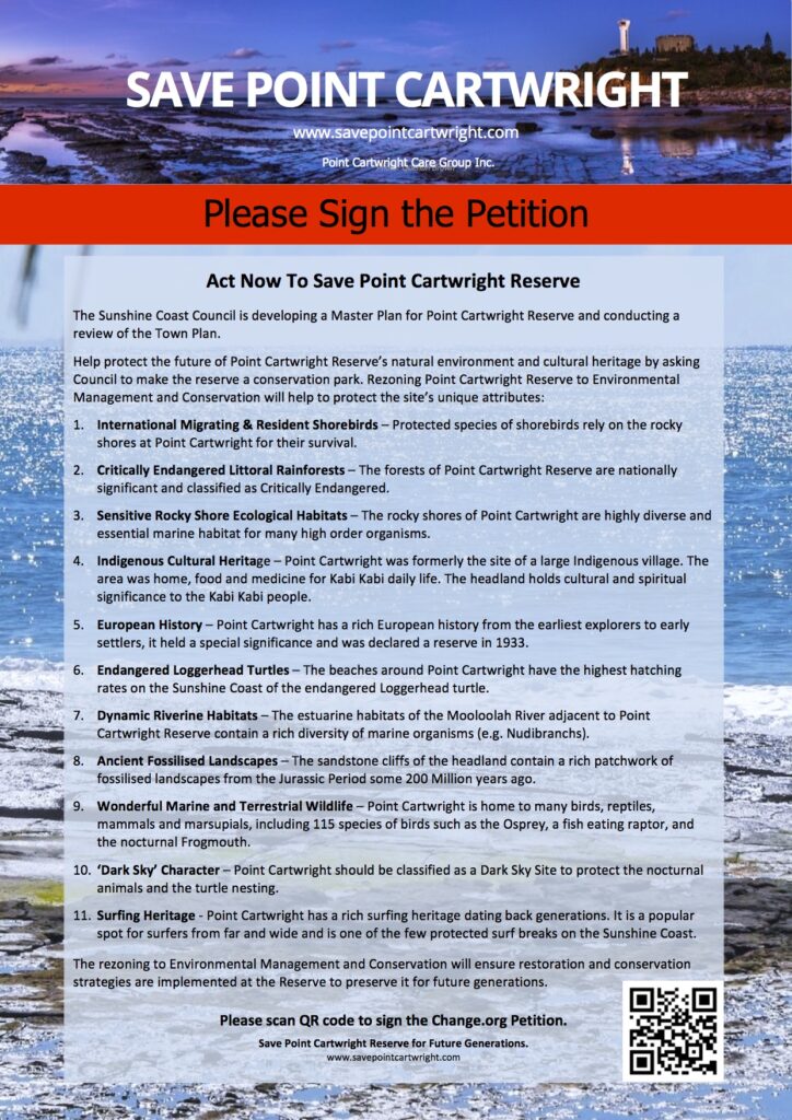 Please Sign Our Petition to Save Point Cartwright Reserve